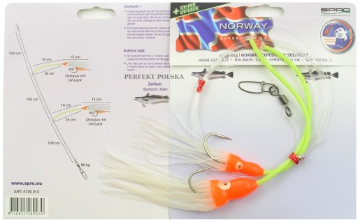 DORSZ MORSZCZUK HALIBUT SYSTEM Z 2 PRZYWIESZKAMI