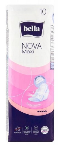 Podpaski Bella Nova MAXI klasyczne ze skrzydełkami 10 szt.