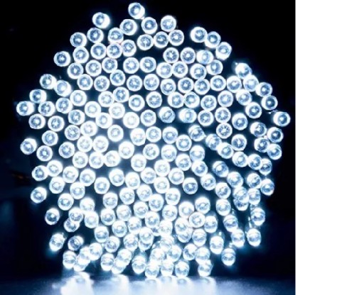 LAMPKI CHOINKOWE BIAŁE ZIMNE 100 LED FLASH 9,15 M