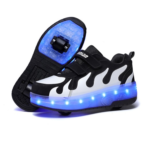 SWIECACE BUTOROLKI BUTY Z ROLKAMI LED ROLKI WROTKI R.28-40