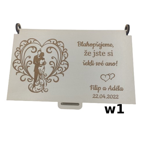pudełko na pieniądze ,ślub , życzenia, grawer