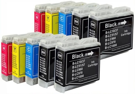 Tusz do drukarki BROTHER x10 LC1000 LC970 LC960 DCP-135C DCP-130C DCP-150C