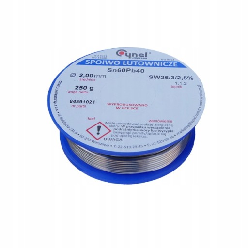 Cyna 2,0mm 250g CYNEL spoiwo Sn60Pb40 PROFESSIONAL