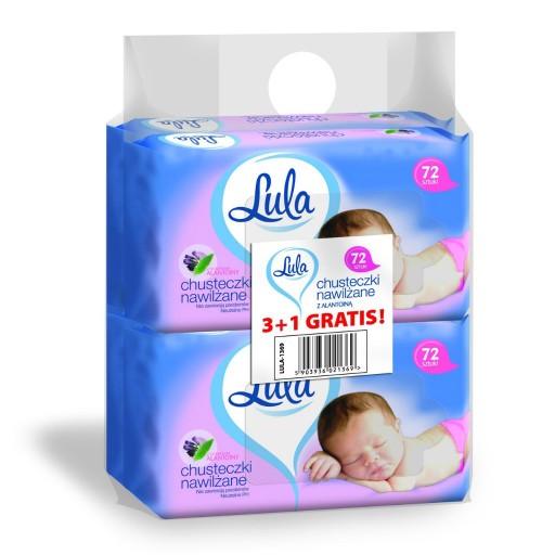 LULA Chusteczki nawilżane z ALANTOLINĄ 4x72 szt.