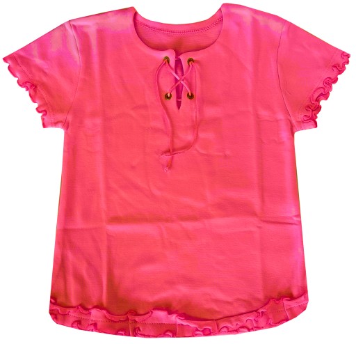 KOSZULKA DZIECIĘCA BLUZKA T-SHIRT TOP CIEMNO RÓŻOWA 5 LAT 110 CM MODEL:K162