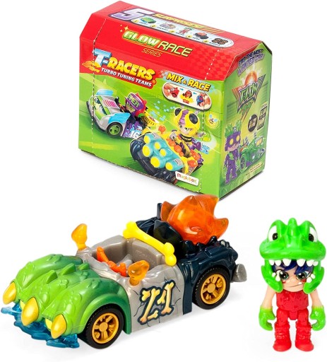T-RACERS GLOW RACE SERIA4 AUTO ŚWIECĄ W CIEMNOŚCI