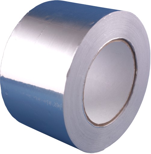 TAŚMA ALUMINIOWA SAMOPRZYLEPNA Z PRZEKŁADKĄ PAPIEROWĄ MAX 110°C 72mm/45m