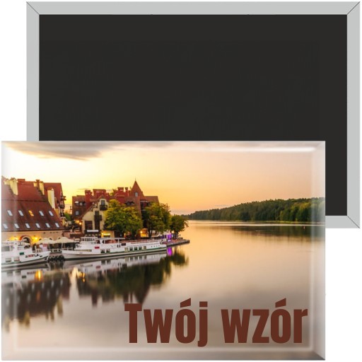 MAGNES FOTO-MAGNES 78x53mm Z TWOIM WŁASNYM ZDJĘCIEM NADRUKIEM LOGO 50szt