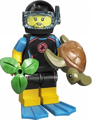 NOWA LEGO Minifigures 71027 SERIA 20 - Nurek z żółwiem