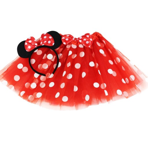 OPASKA + SPÓDNICZKA STRÓJ MYSZKA MIKI MINNIE RÓŻN