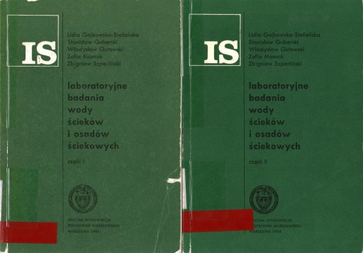 LABORATORYJNE BADANIA WODY ŚCIEKÓW... CZĘŚĆ I-II
