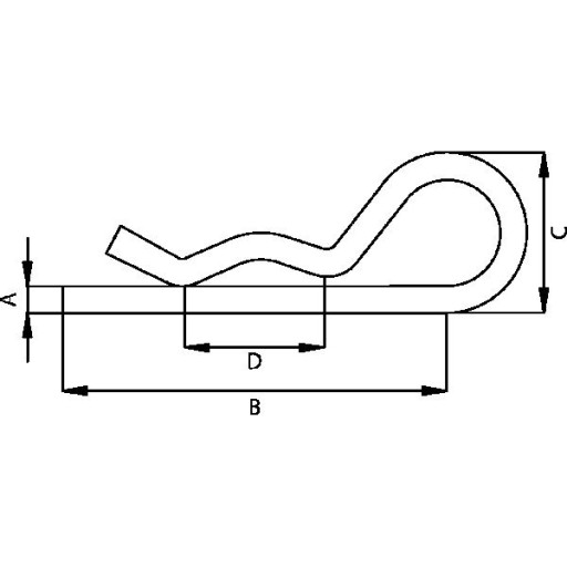 Zawleczka Beta ocynk pojedyńcza 2.5 mm 2szt