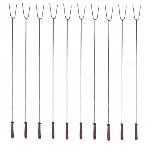 WIDEŁKI NA OGNISKO KIJKI KIJE GRILL 100CM-10SZT