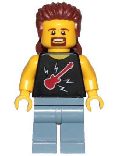 M8*LEGO FIGURKA cty1020 GITARZYSTA MUZYK ROCKMAN, NOWY