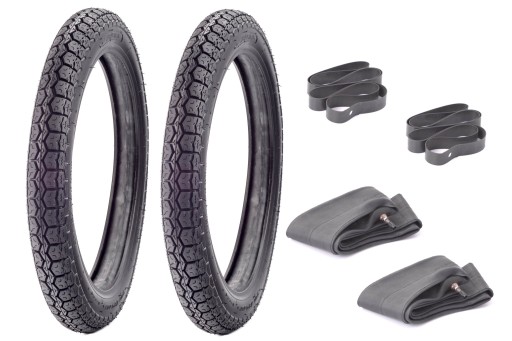2x Opona Dętka Fartuch 18x3.00 WSK 125 SHL MZ Jawa CZ