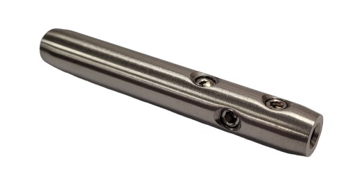 ZACISK TULEJOWY DO LIN 3-4 mm Z NACIĄGIEM GW. M6 PRAWY STAL KWASOODPORNA A4