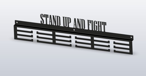 Wieszak ścienny na medale STAND UP AND FIGHT 60 cm