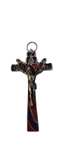KRZYŻ WISZĄCY METALOWY 12 CM