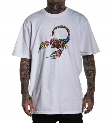 T-SHIRT koszulka BIAŁA COLORFUL SCORPIO r.XL
