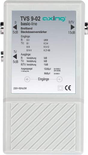 Axing TVS 9-02 wzmacniacz szerokopasmowy wtykowy