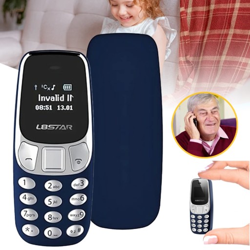 TELEFON KOMÓRKOWY DLA SENIORA, BM10 MINI TELEFON ODBLOKOWANY GSM BLUETOOTH