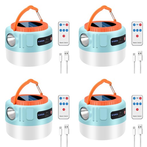 1-6 sztuk solarna lampka kempingowa LED USB żarów