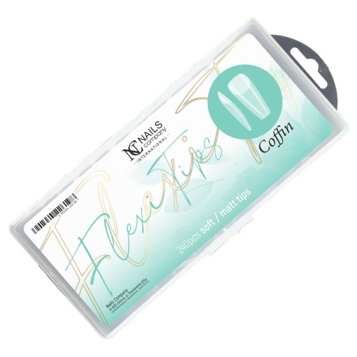 Nails Company Coffin 240 szt. Flexi Tips miękkie elastyczne tipsy