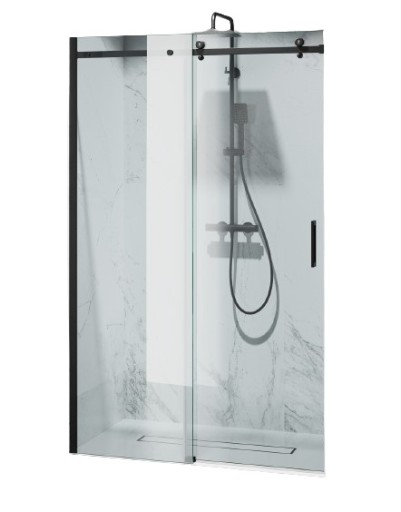 Drzwi Prysznicowe Przesuwne 8mm D20 Czarne 140cm