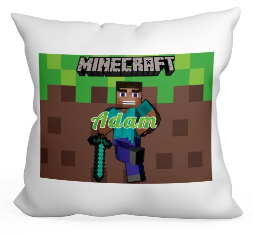 PODUSZKA MINECRAFT DZIECKO PREZENT UPOMINEK+IMIĘ