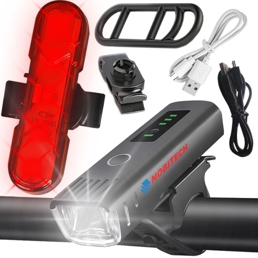 LAMPKA ROWEROWA LED PRZÓD + TYŁ ROWER ŚWIATŁO USB