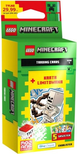 Blister Karty LEGO Minecraft Możliwość wyboru wersji Saszetki Złota Karta