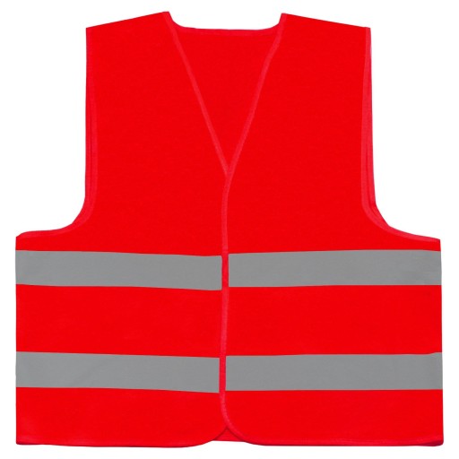 Odblaskowa czerwona kamizelka ostrzegawcza r.xl