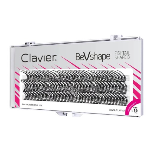 CLAVIER Rzęsy BeVshape Jedwabne Naturalne B 16mm