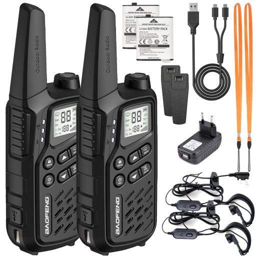 BAOFENG BF25E KRÓTKOFALÓWKA RADIO WALKIE TALKIE USB-C DUŻY ZASIĘG ŁOKI TOKI