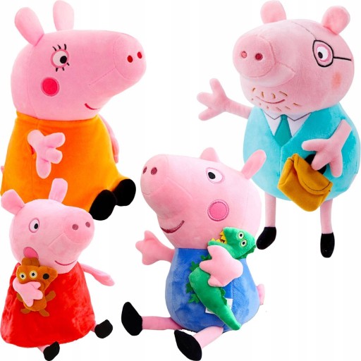 MASKOTKA ŚWINKA PEPPA CAŁA RODZINA PLUSZAKI 32 CM