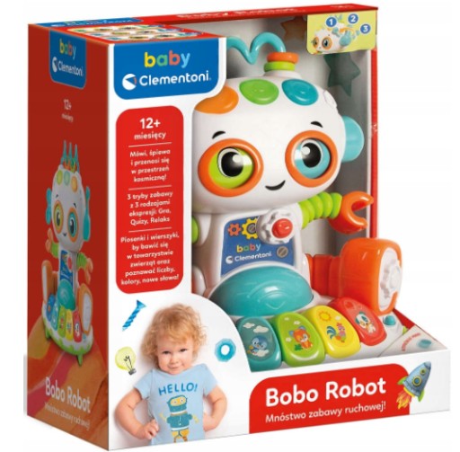 CLEMENTONI BABY INTERAKTYWNY ROBOT BOBO 12M+