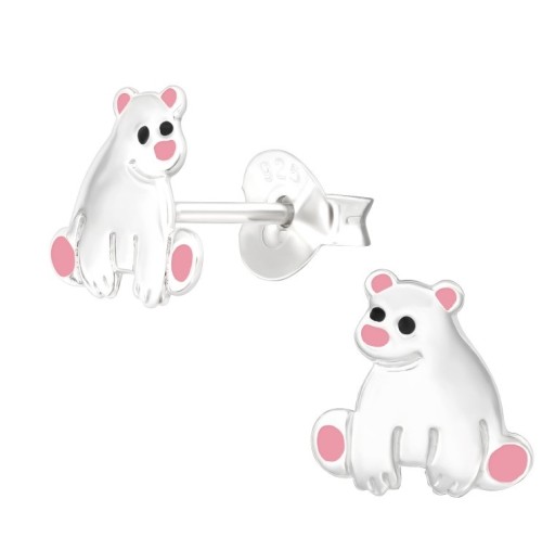 KOLOROWE KOLCZYKI PANDA MIŚ Niedźwiadek Misio