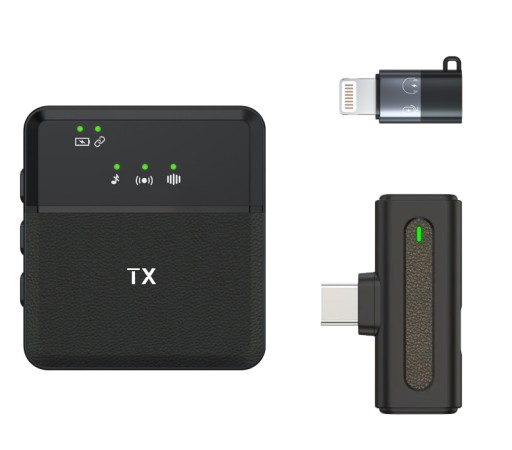 KRAWATOWY BEZPRZEWODOWY MIKROFON LIVE VLOG DLA ANDROID IOS USB C