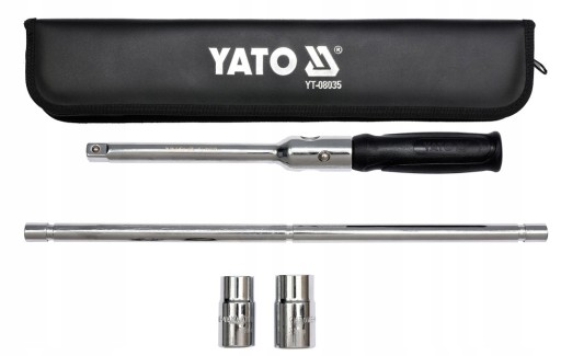 YATO KLUCZ DO KÓŁ SAMOCHODOWYCH SKŁADANY Z 4 NASADKAMI W ETUI YT-08035
