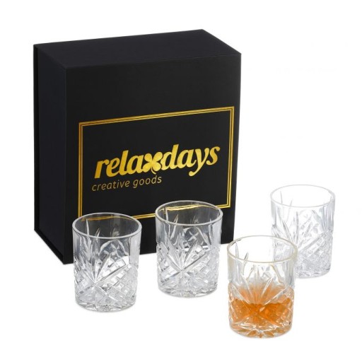 Szklanki do whisky 4szt. - literatki RELAXDAYS