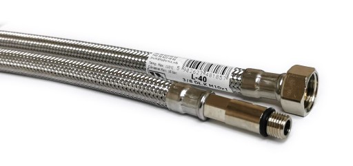 Wężyk do baterii 40cm 3/8xM10 w oplocie ze stali