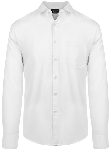 KOSZULA BIAŁA ELEGANCKA KLASYCZNA - BAWEŁNA 43/44
