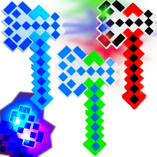 SIEKIERKA MINECRAFT Z LED'ami i DŹWIĘKIEM TOPÓR