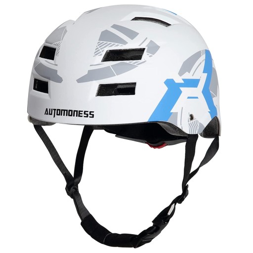 KASK NA ROWER AUTOMONESS SPORTOWY BIAŁY ROZMIAR M