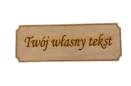 Tabliczka 11x4 cm z dowolnym tekstem napisem szkoła nauczyciel ślub komunia