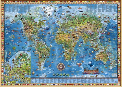 WSPANIAŁY ŚWIAT Puzzle Heye 2000 elementów