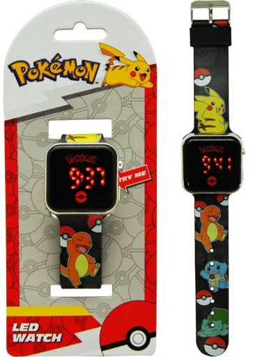 Pokemon Zegarek Elektroniczny LED Dzieci Cyfrowy