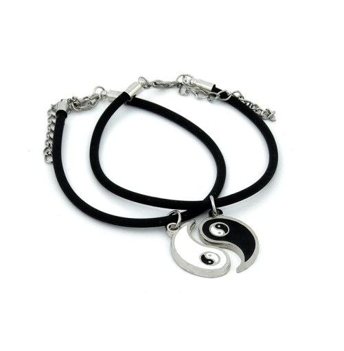 Bransoletka Yin Yang- Czerń i Biel PODWÓJNA