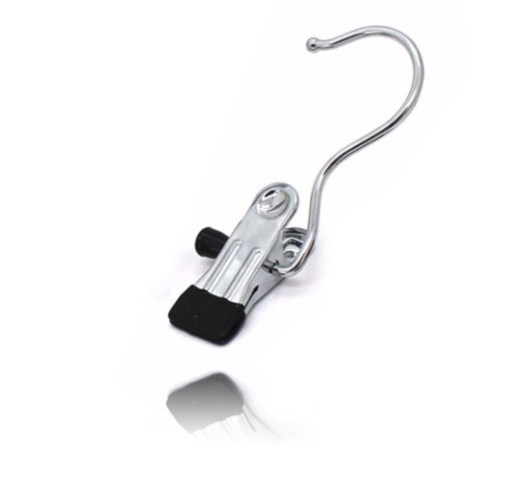 WIESZAK KLAMROWY METALOWY CHROMOWANY - KLIPS
