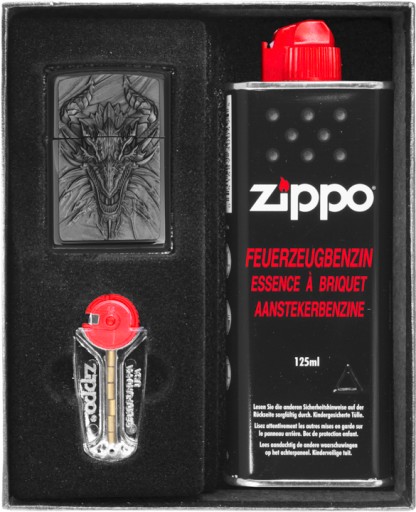 Zestaw ZIPPO Zapalniczka METAL DRAGON prezentowy*nr1
